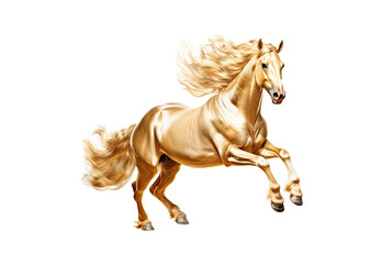 Obraz na płótnie Canvas Golden_horse_closeup_running_