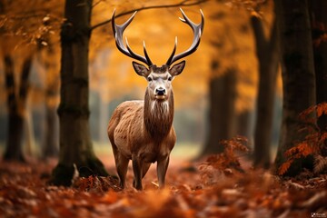 deer in autumn