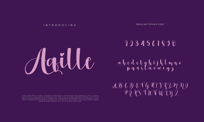 signature Font Calligraphy Logotype Script Brush Font Type Font lettering handwritten
