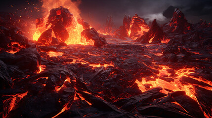 Fototapeta na wymiar lava on iceland volcano