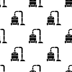 Vacuum cleaner Seamless pattern. Home appliances theme.