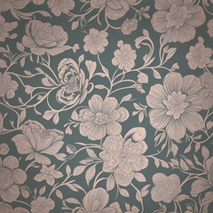 beautiful floral flower seamless pattern background for premium product ai generated