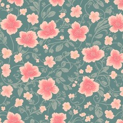 beautiful floral flower seamless pattern background for premium product ai generated