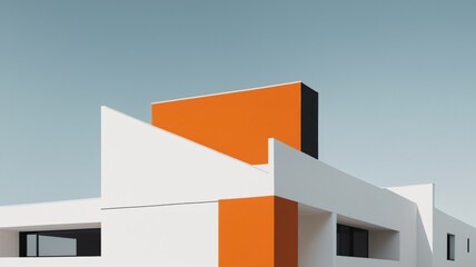 Bauhaus style minimalist modern architecture