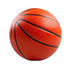 3D basketball isolated on transparent or white background, png