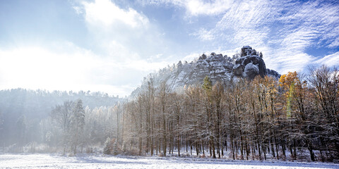 Winter im Nationalpark Sächsische Schweiz- Der Müllerstein 3