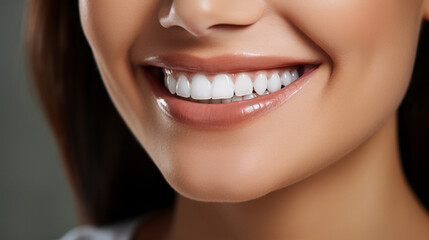 Smiling woman with white teeth