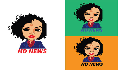 HD NEWS Logo For News , Girls Logo, Gaming Logo