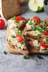 Vorschmack sandwiches - typical Jewish dish