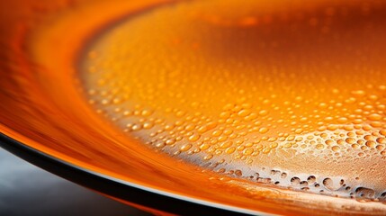 Closeup of enameled orange textured coloured steel plate