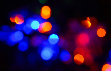 Bokeh photo of New Year's lights