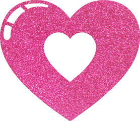 Pink Glitter heart design, love, valentine, wedding decoration