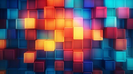Colorful background with squares. Abstract illustration