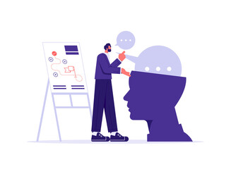 Business coaching or mentor to improve employee skills concept, motivate people, advice or guidance for success, people attending professional training with highly skilled professional coach