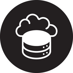 cloud database glyph icon