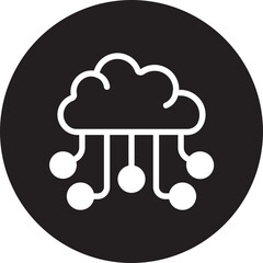 cloud connection glyph icon