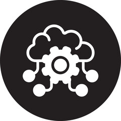 cloud service glyph icon