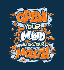 Vector isolated white orange abstract urban graffiti street art style lettering vector illustration for tshirt, streetwear, sticker tag