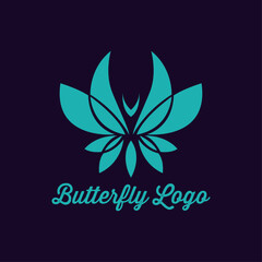 Fototapeta na wymiar Butterfly logo design vector template, Butterfly logo for beauty and Spa business