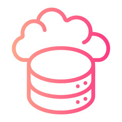 cloud database gradient icon