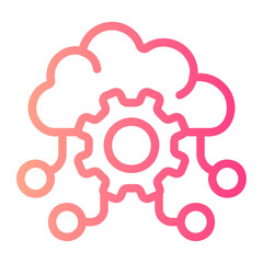 cloud service gradient icon
