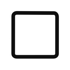 vector icon of rectangle with rounded corners