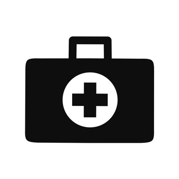 doctor bag icon vector with flat design.first aid kit icon
