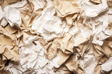 Background texture of crumpled yellowed vintage paper. Header banner mockup with copy space.