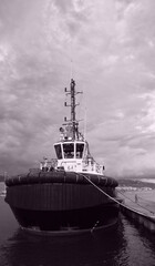 Tugboat in the harbour of La Spezia Italy