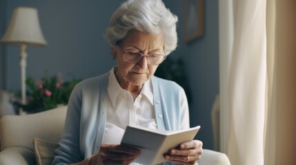 Elderly person and caregiver enjoying a book together during a reading session.