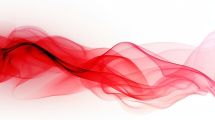 Red abstract smoke pattern on a white background