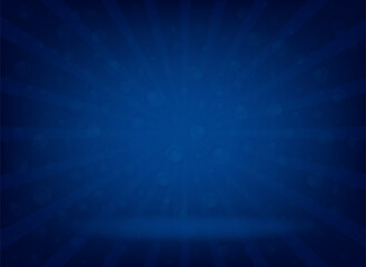 a blue abstract background with rays and a sunburst, blue rays abstract template vector background design with bubble effect 
