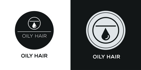 Creative (Oily Hair) Icon, Vector sign. - obrazy, fototapety, plakaty