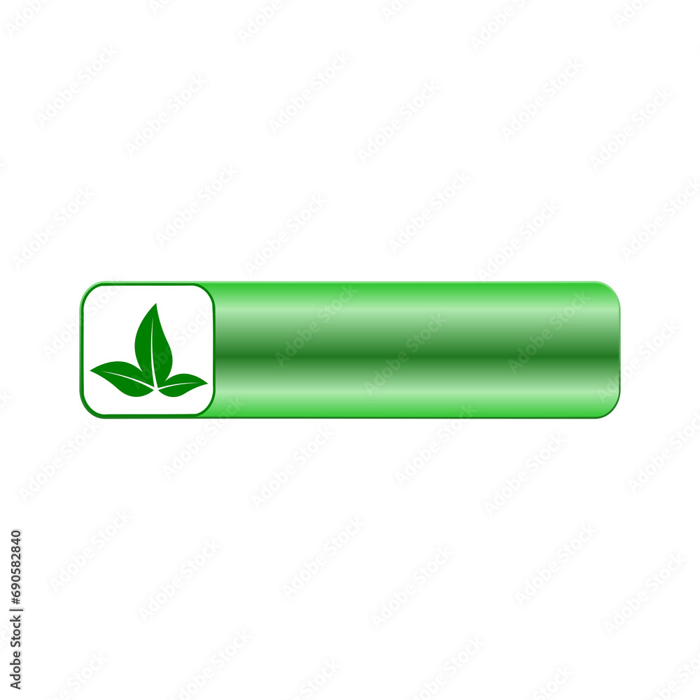 Poster wheat leaf button icon isolated on transparent background