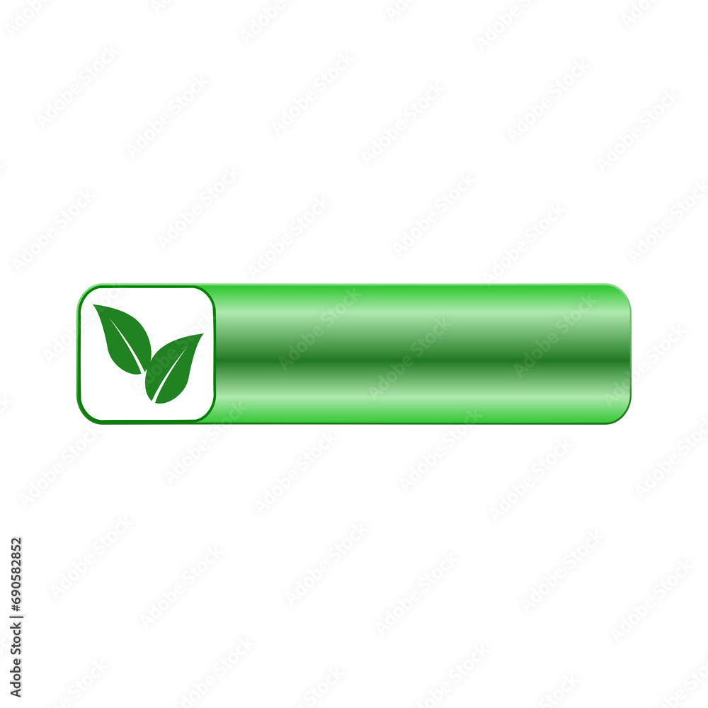 Poster wheat leaf button icon isolated on transparent background