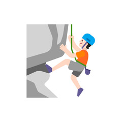 Person Climbing: Light Skin Tone