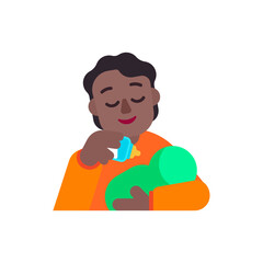 Person Feeding Baby: Medium-Dark Skin Tone