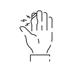 Frozen winter cold icon, frostbite limb, leg with snowflake, thin line symbol - editable stroke vector illustration. Frostbite injury