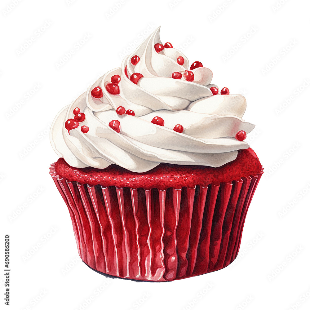 Sticker Red velvet cupcake