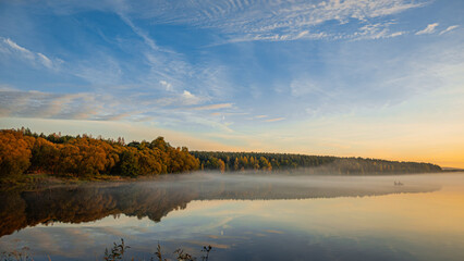 lake in the morning