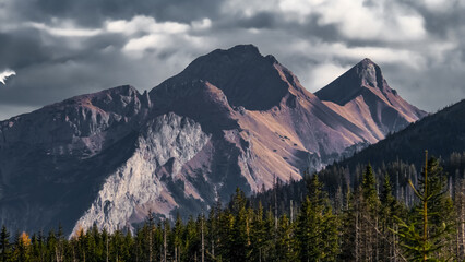 mountains in the morning