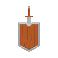 Obraz premium sword and shield illustration