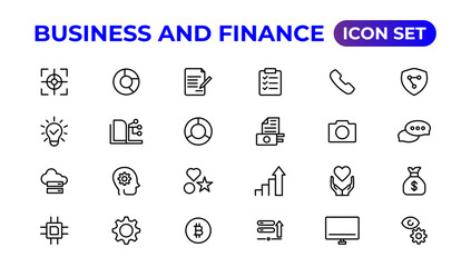 Business and finance icon set. Business and corporation vector icon.Money, investment, teamwork, meeting, partnership, meeting, work success.