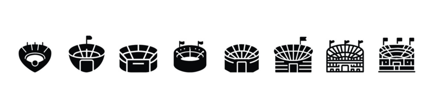 stadium icon, Sports stadium, icon set. Stadiums for athletic and sports events, Stadium icon line symbol. stadium, Stadium icon in simple style