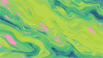 Toxic Green Acid Liquid Pattern - Abstract Background