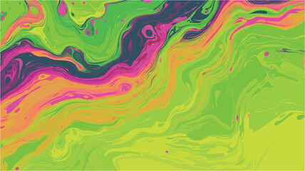Toxic Green Acid Liquid Pattern - Abstract Background - obrazy, fototapety, plakaty