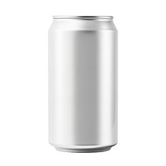 Generic 330ml gray aluminum can png, isolated on transparent background, brandless soda or beer can for mockup, hd