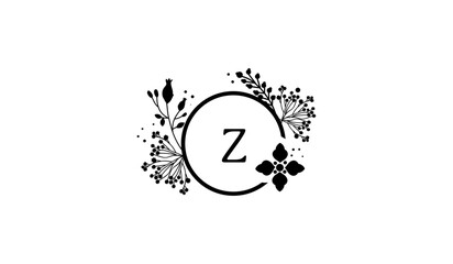 Luxury Circular Flower Plant Logo Z