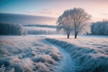 Obraz na płótnie Canvas Winter landscape, nature 