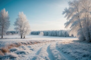 Obraz premium Winter landscape, nature 